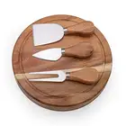 Round Slide-Out Mini Acacia Wood Cheese Board
