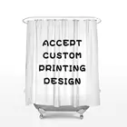 Custom Polyester Waterproof 3D Print Shower Curtains Set for Bathroom