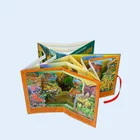 Custom Shaped Laser Cutting Dinosaur 360 degree removing Pop Up Book printing service