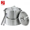 Custom large insulated stainless steel ice bucket with lid