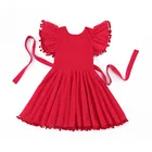 2018 Low Moq Size 1Year To 2 Years Kid Winter Cloth Baby Newborn Red Costume For Girl Child Dress