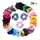 Wholesale 36pack Bulk Elastic Velvet Hair Scrunchies Set For Hair