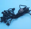 Plug the lamp string into the power cord European two core pair insert Holiday lights string