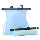 2019 Hot Selling Eco Friendly Customized Reusable Silicone Food Storage Bag Zipper