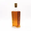 750ml square embossed logo extra flint whiskey brandy whisky rum spirits glass bottle with guala bottle finish