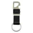 Factory Wholesale Custom Black Leather LED Keychain For Promotion Gift