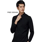 Custom 300Gsm Men'S Black Long Sleeve 100% Organic Cotton T-Shirt Men