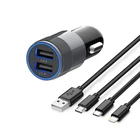 latest car accessories electronic car gift items, universal travel mini car charger with usb and cable