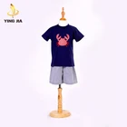 Wholesale boutique children clothes print summer boy clothing sets