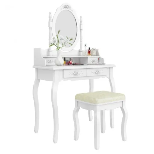 2019 Mirror Dressers Bedroom Vanity Dressing Table With Drawers Buy Furniture Acrylic Girl Dressing Table Dressers Bedroom Makeup Vanity Wholesale