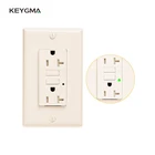 Keygma Socket 20A GFCI Socket Duplex Receptacle 125V Grounded USA Standard