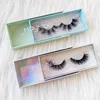 private label 3d mink lashes box and Custom 25mm Eyelash package empty PVC packing box