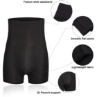 men underwear boxer briefs waist shaper body shorts slimming tummy black high control girdle boxers 3xl