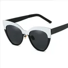 HD Mirror Cross Border UV 400 Cat Eye Fashionable Metal Sunglasses