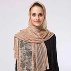 Bubble lace soft and comfortable muslim dubai fringe infinity pearl scarf hijab