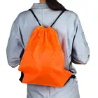 With logo nylon string backpack drawstring bag promotional