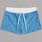 OEM new style swim shorts drawstring waist contrast trim swimwear men