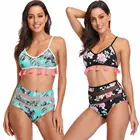2019 Tassel Bikini Swimsuit for Women Two Pieces Bathing Suits High Waisted Bottom Tankini Set