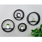 Round Rich Wall Shelf Set of 4 for Free Grouping