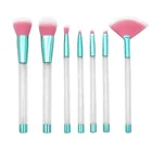 New Teal Make Up Brushes Makeup Brush Set 7pcs Glitter Makeup Brush Set Private Label
