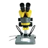 Double Light Industrial Stereo Zoom Binocular Microscope 6-55X Bigger View Microscopio