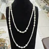 Latest Design Pearl Necklace Natural Pink Freshwater Baroque Pearl 60 Inch Pearl Necklace