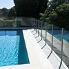 outdoor stainless steel frameless swimming pool tempered glass fence panel railing