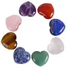 Natural crystal stone rose heart shape tumbled stone for healing amethyst gravels for gifts colorful jasper rough stone