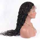 Wholesale high quality 8-26inch in stock brazilian human virgin hair extension full lace wigs deep wave natural color