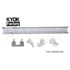 KYOK Shower Curtain Rod Double Track Curtain Track Extension Brackets Aluminum Curtain Rail With Gliders Plastic M913