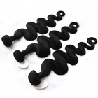 tangle free natural 100% real body wave hair bundles cuticle aligned hair extension from india