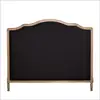 French Furniture Bedroom Sets Oak Frame King Queen Single Size Black Linen Bedhead Headboard