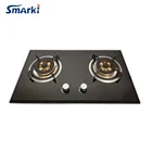 cast iron cooking 2 big burner gas stove top with kitchen stove tempered glass