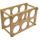 2-Tier Hold 6 Wine Bottle Sturdy Structure Acacia Wood Rack
