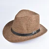 Cheap plain wholesale men paper straw cowboy hats