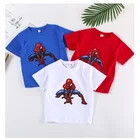 Luminous cool spiderman character kids toddler boy children t shirt printed