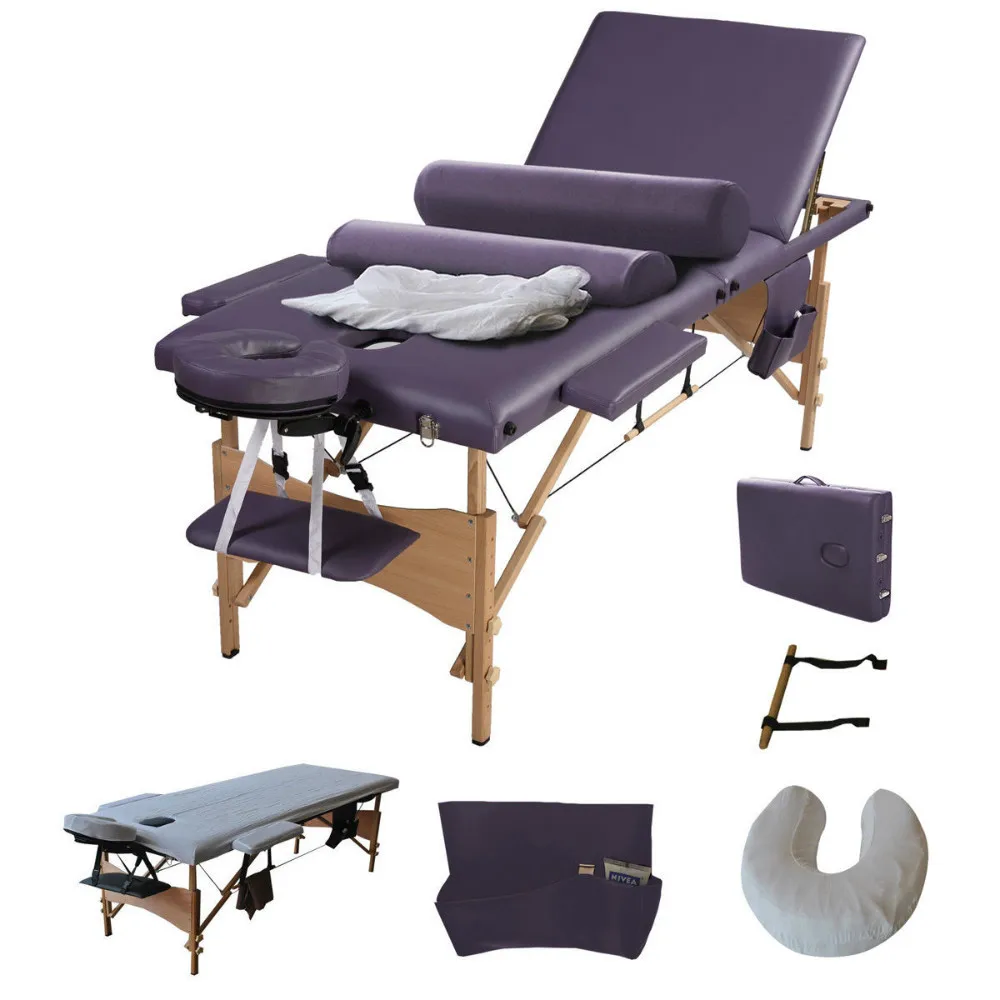 3 section cheap wooden portable massage bed with accessory SET, View portable massage bed, KH