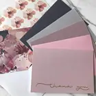 Myway luxury elegant custom logo printing blank 300gsm greeting card thank you card with logo and envelopes