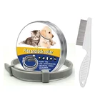 natural oil collar flea and tick prevention for dogs and cats with steel flea comb