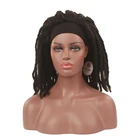 Fashion African black people dirty braids gradient synthetic dreadlocks wig lace front wig