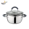 Healthy cooking pots sets 6pc Stainless Steel cookware set with pouring lips