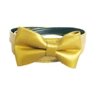 Skinny Women Pretty Gold PU Bowknot Belt For Dress
