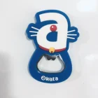 Hot sale 3D Custom Brand Name Logo Soft PVC Souvenir Promotion Silicone Bottle Opener Fridge Magnet