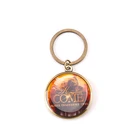 Promotional factory blank gold sliver keychains to sublimate blank key rings