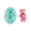 Studying Bear Shape Cake Soap Mould Food-grade Silicone Handmade Polymer Clay Chinese Supplier