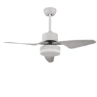 High quality 48 inch Silver 3 blades dc fan with LED light for ceiling decorative