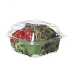 custom transparent clear folding blister clamshell packaging plastic container fresh salad fruit box