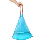 Biodegradable Portable plastic garbage bag Drawstring trash rubbish refuse Bags