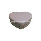 Unique design pretty candy metal heart shape tin box