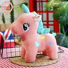 Pink plush unicorn stuffed animal soft toy